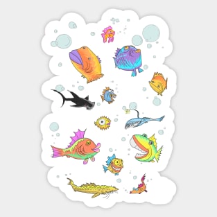 Weird Funny Fish Sticker